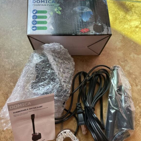 DOMICA 15W Submersible Fountain Pump with LED Lights/Ultra Quiet 220GPH (800L/H) - Picture 7 of 8